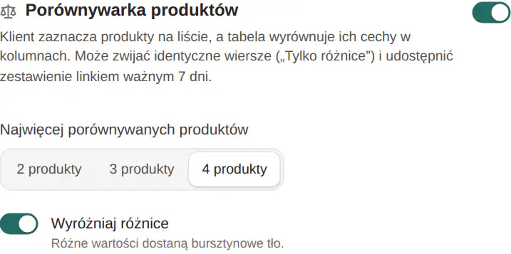 Panel GrowSpecs: ustawienia porównywarki produktów